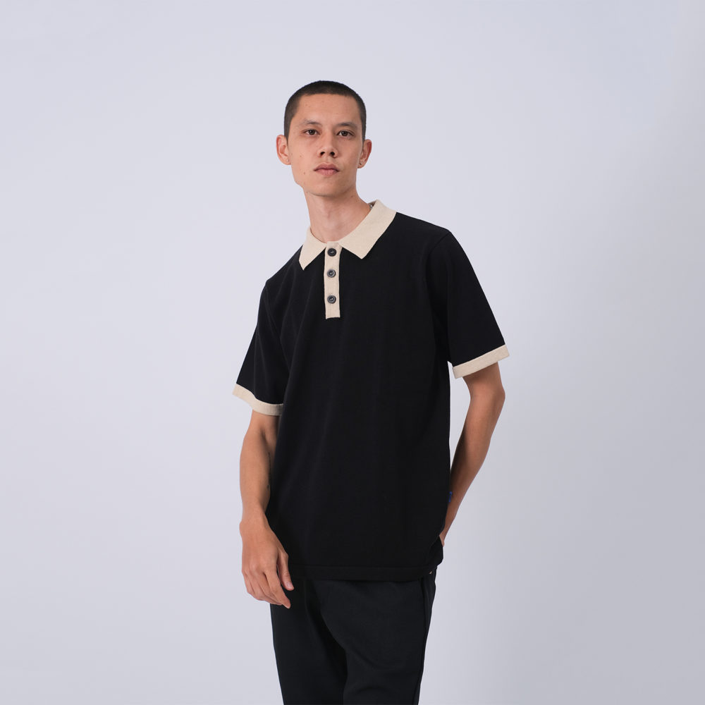 Polo Shirt Knitted Casual Cuello Cotton Relaxed Fit